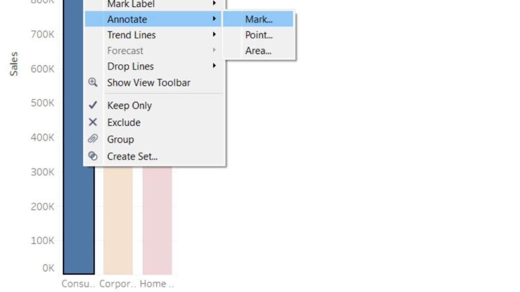 how to add annotations in tableau