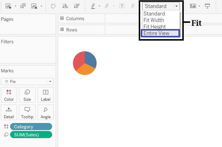 How to Make Pie Chart Bigger in Tableau