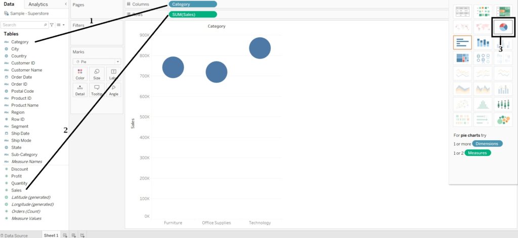 How to Make Pie Chart Bigger in Tableau